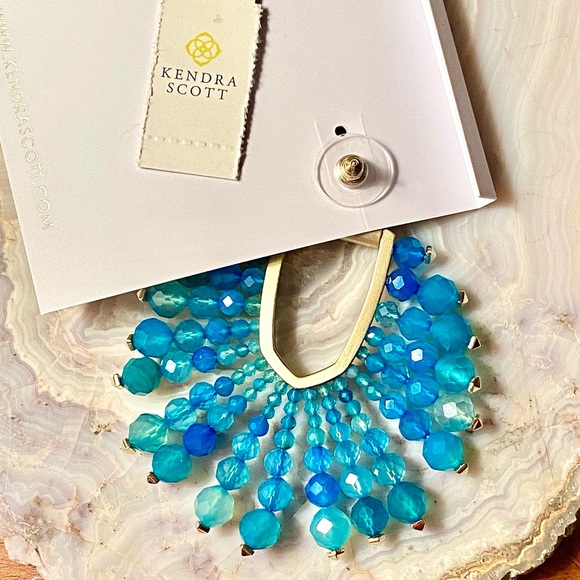 🌺🎉HP🎉🌺 NWT Kendra Scott Diane Beaded Gemstone Statement Earrings - Picture 15 of 16